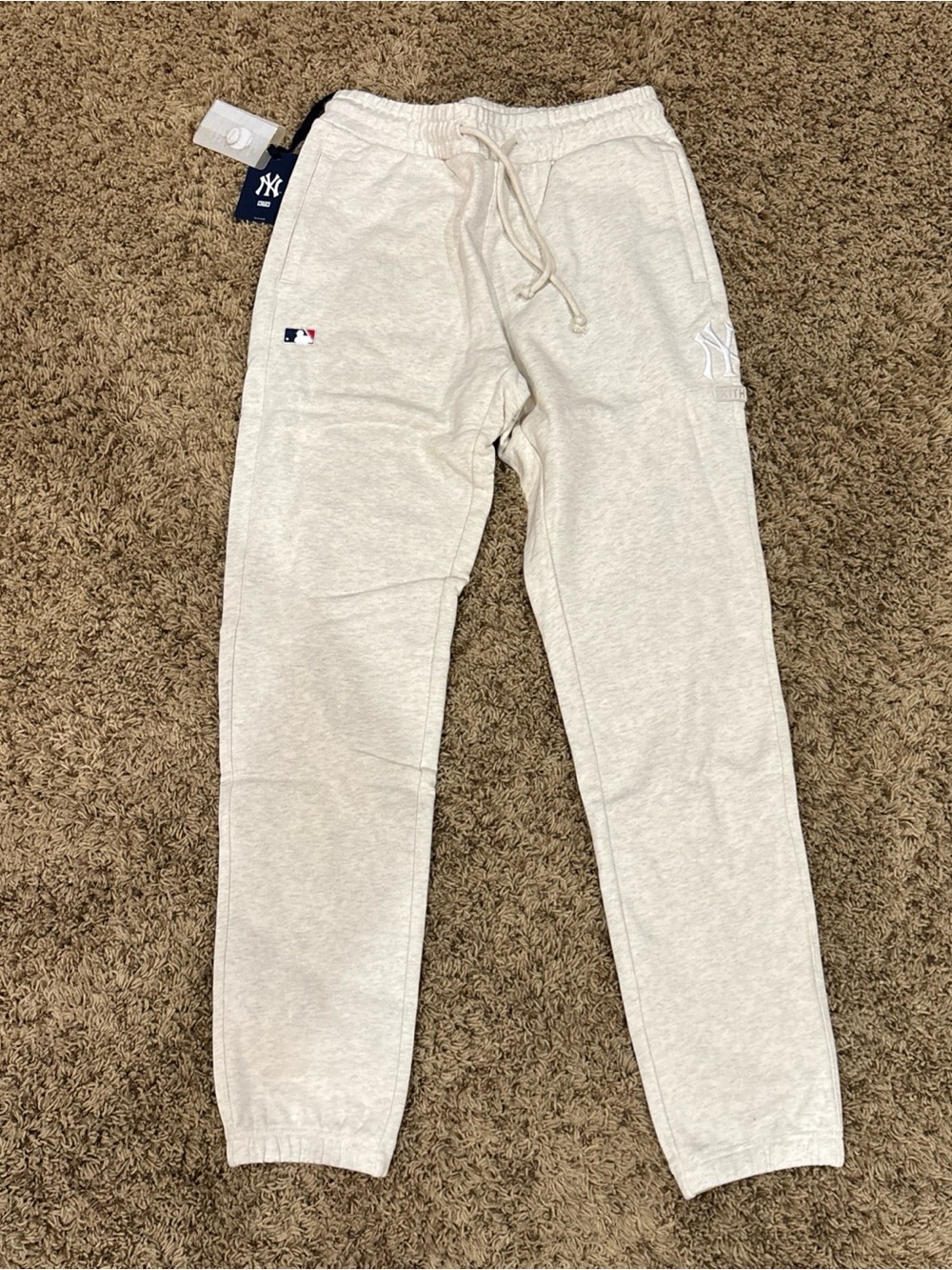 Kith x NY Yankees x MLB Sweatpants Heather Oatmeal Men’s XS
